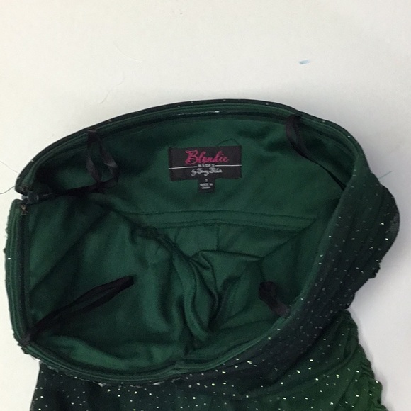 Blondie nites long  dress size 3 color green - Picture 5 of 7